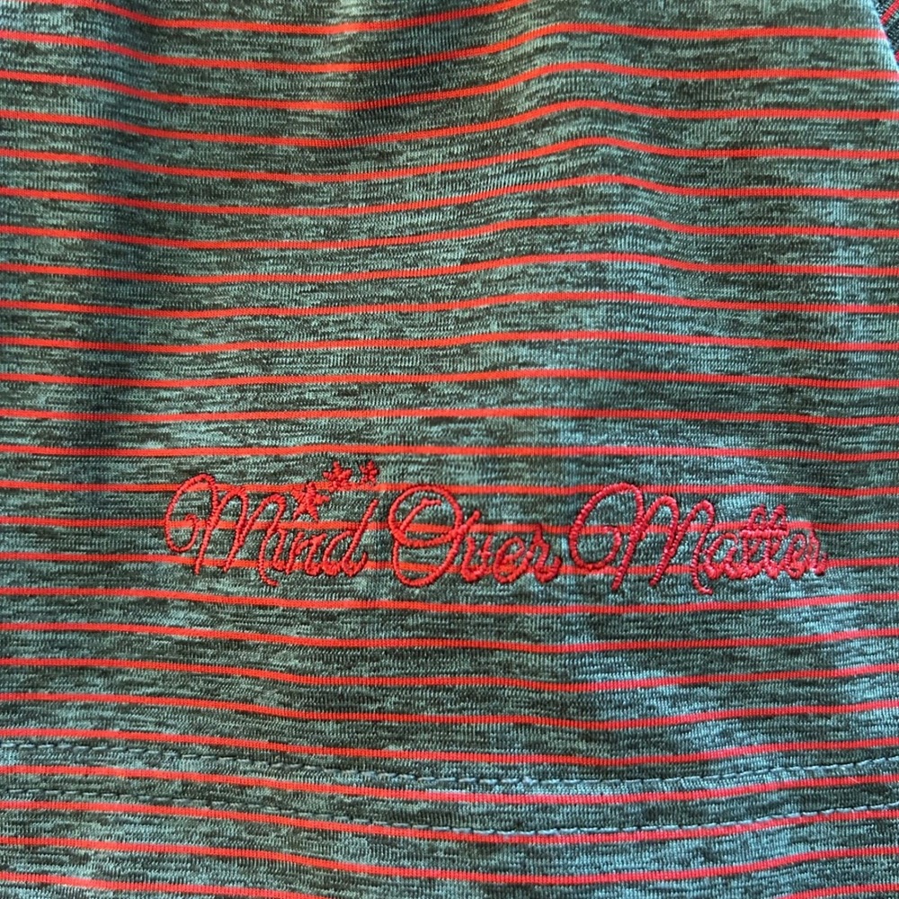 FootJoy Mens XL ProDry Golf Polo Shirt Charcoal Red Striped Performance Stretch - Picture 6 of 10